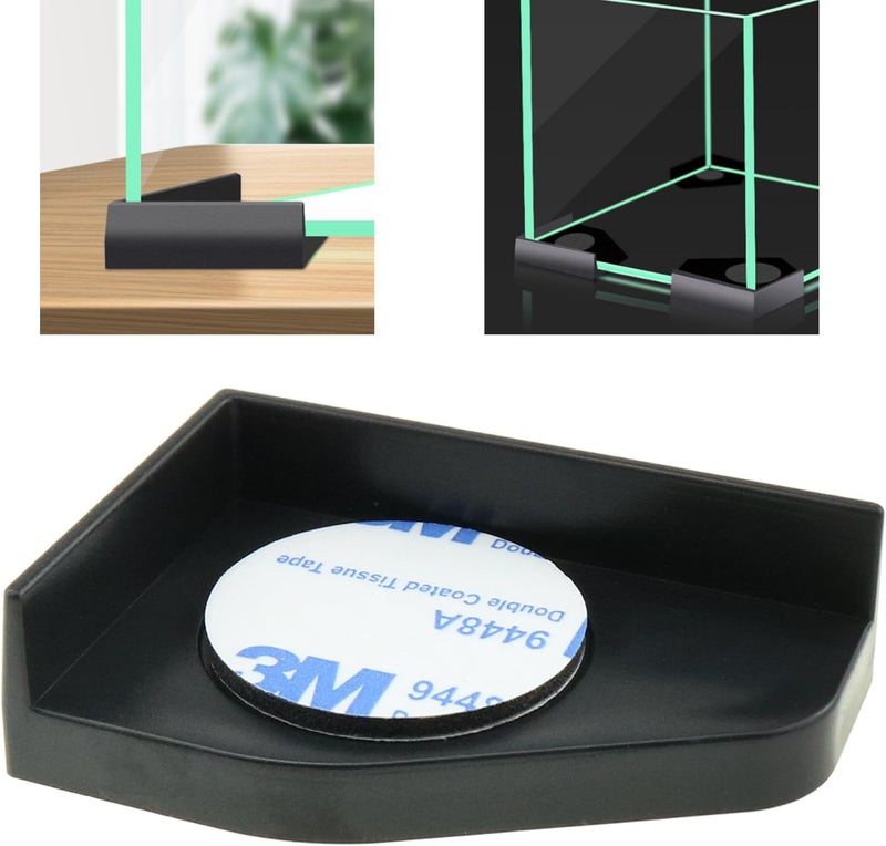 heyous 4PCS Black Plastic Fish Tank Corner Protector Aquarium Glass Angle Cover for Home - Image 5